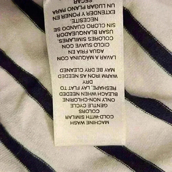 White House Black Market Striped Ruffle Top Blouse XL $68 - Picture 5 of 9